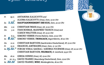 Klingender steirischer Adventkalender, Orgelkonzert, Stadtparrkirche Graz, 17.00 Uhr