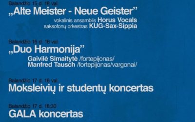 Masterclass für Wiener Klassik und Improvisation, 15. bis 17. April 2019 Klaipeda, Litauen
