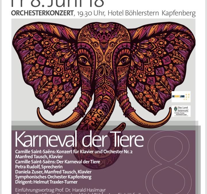 Karneval der Tiere am 8. Juni 2018 im Theatersaal des Hotel Böhlerstern in Kapfenberg