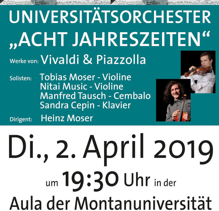 Acht Jahreszeiten am 2. April 2019 in der Aula der Montanuniversität Leoben